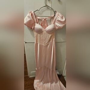 Dolls Kill - Unholy Pink Satin Dress - XL NWT